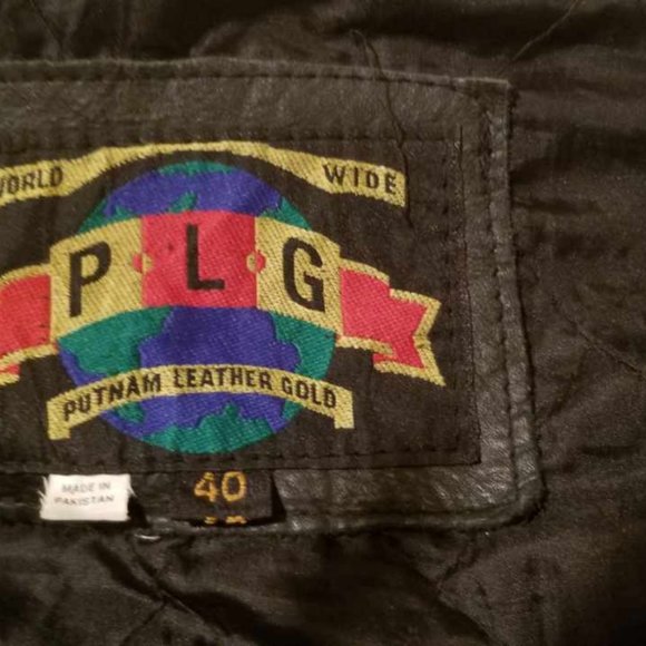 VINTAGE PLG PUTNAM LEATHER GOLD LEATHER JACKET - Picture 3 of 6